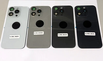 iPhone 15 Pro Replacement Back Glass & Mag Safe Charge Coil Flash Brackets NFC