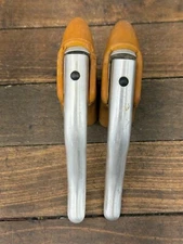 Vintage Dia Compe Drop Bar Brake Lever Set Compact Road Tan Gum Hoods Aero