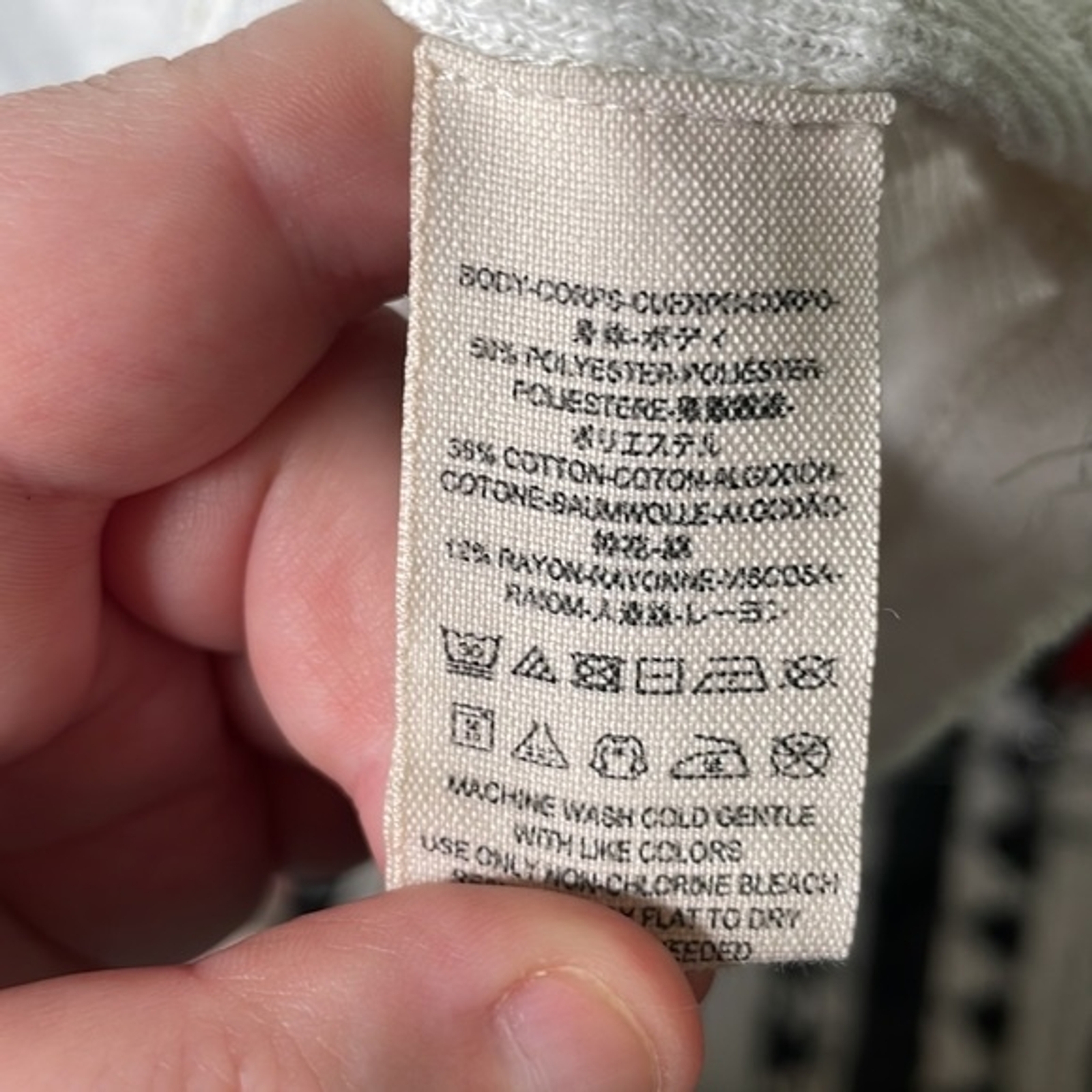 White turtleneck split open back long sleeve free… - image 3