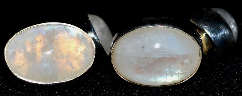 Gemelos de plata de ley 925 con piedras preciosas blancas naturales para hombre Foto 4 de 4