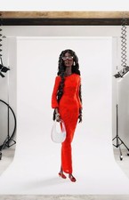 NuFace FASHION ROYALTY NADJA GET READY WITH ME RED OUTFIT NO DOLL.