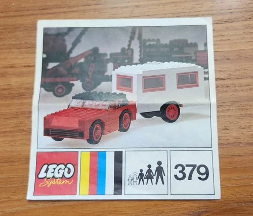 LEGO System 379 Car and Caravan Instructions Booklet -- Vintage