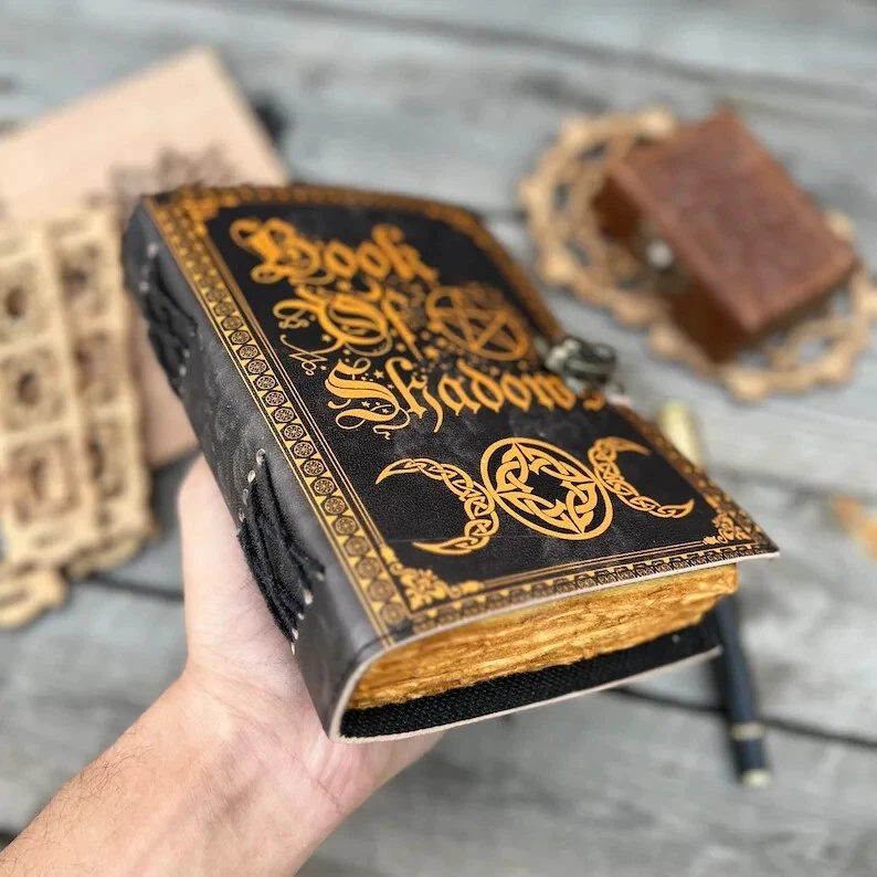 Leather Journal Notebook book of Shadows Antique paper- - Image 4 of 4