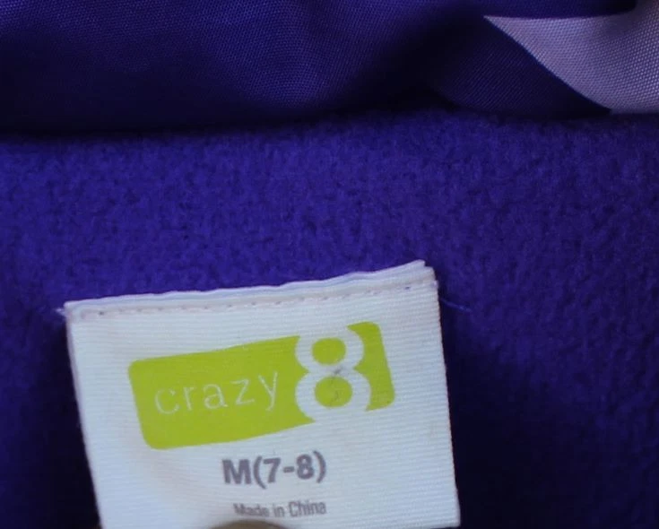 Crazy 8 Love To Shine Niñas Púrpura Estrella Cremallera Chaqueta Chaleco Abombado Nuevo Sin Etiquetas Mediano 7 8 Foto 2 de 3