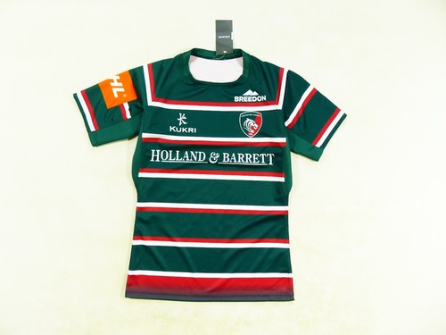 ❤️ NEW !! RUGBY SHIRT LEICESTER TIGERS KUKRI 2017/18 PLAYING HOME JERSEY SIZE: M - Picture 2 of 7
