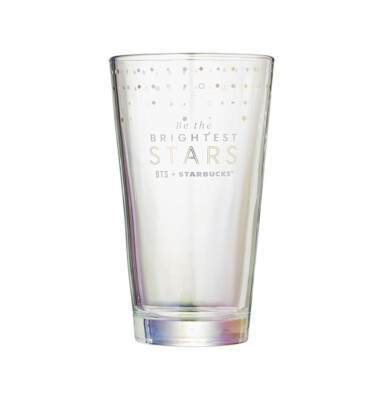 BTS Starbucks Korea collaboration Gold glass 410ml + Gold