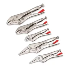 Crescent 5 Piece Curved & Long Nose Locking Plier Set | 5 Piece, Standard