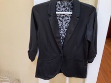Macys Xl Black 3/4 Sleeve Jacket New