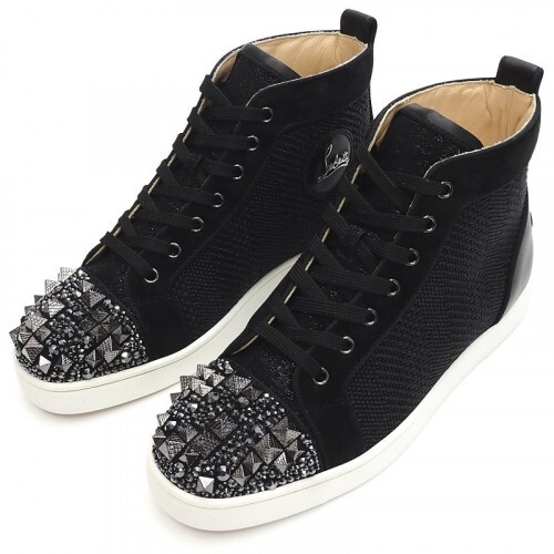 Christian Louboutin sneakers Size 7 Black MIXKEOLOUIS FLAT canvas