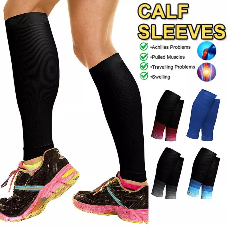 Compression Calf Sleeves Running Leg Support Brace Shin Splint Socks  30-40mmHg