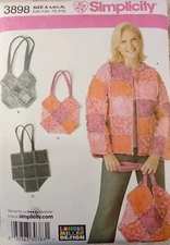 SIMPLICITY 3898 Longia Miller Jacket Bag Fashion Sew Pattern UNCUT 2007 S M L XL
