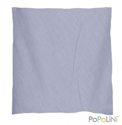 Cuscino termico con noccioli di ciliegia 23*26 cm Righine Bianco e Blu Popolini
