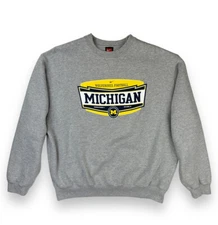 Vintage Nike University Of Michigan Football Center Swoosh Sweatshirt • EUC