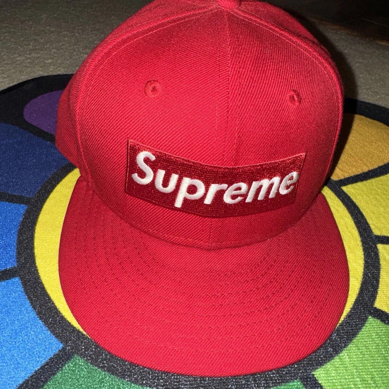 Supreme R.I.P. Casquette ajustée chapeau World Famous 7 3/8 59Fifty nouvelle ère FW16