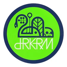 Darkroom Skateboard Sticker OG Logo 3" Navy/Green