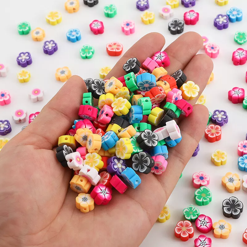 Polymer flower beads deals