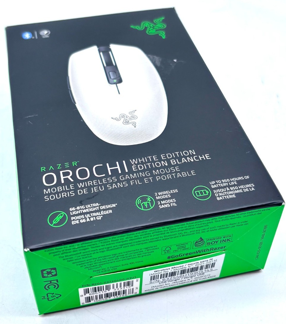 Razer Orochi V2 Mobile Wireless Ultra Lightweight Gaming Mouse - White Edition