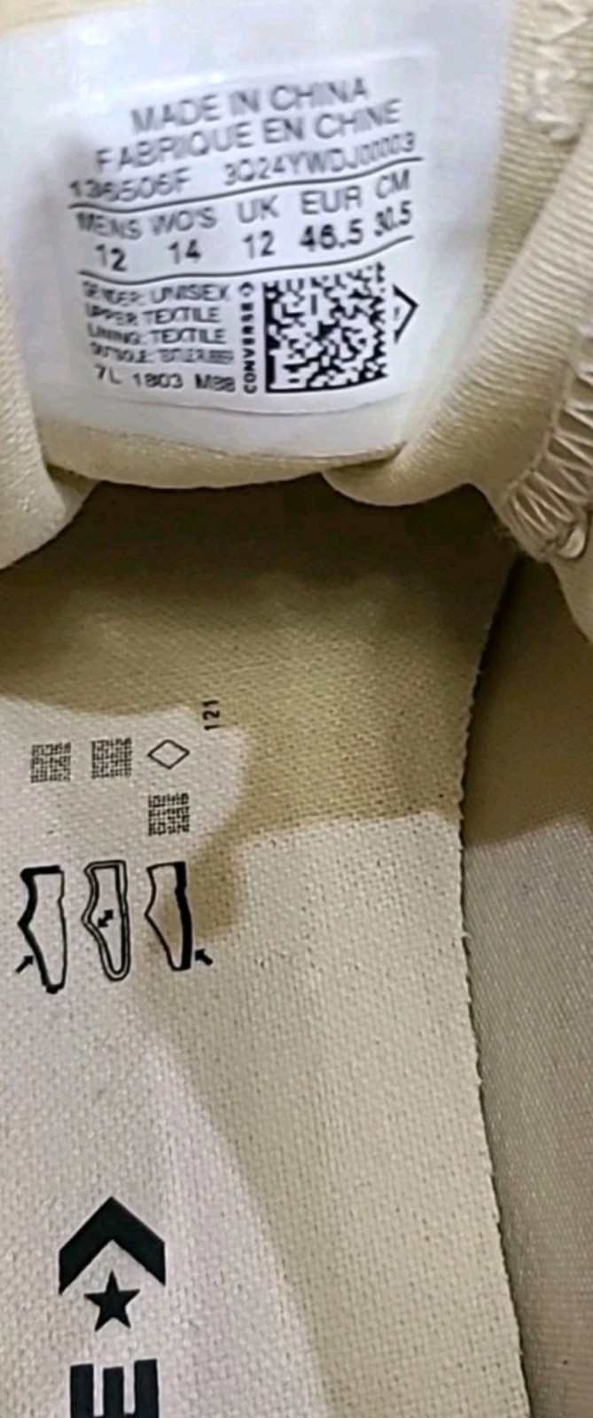 2 Pair Converse Mens 12 Low Top thumbnail 4