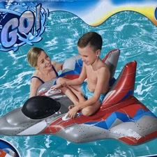 H2OGO Galaxy Glider Ride-On Inflatable Float Swimming Pool Water Toy Space Ship
