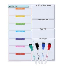 Mr. Pen- Magnetic Dry Erase Weekly Calendar for Fridge, 14.7 x 11.8", White