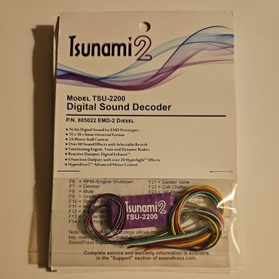 Soundtraxx 885022 TSU-2200 Tsunami 2 EMD-2 Diesel Prime Movers Hardwire DCC Snd