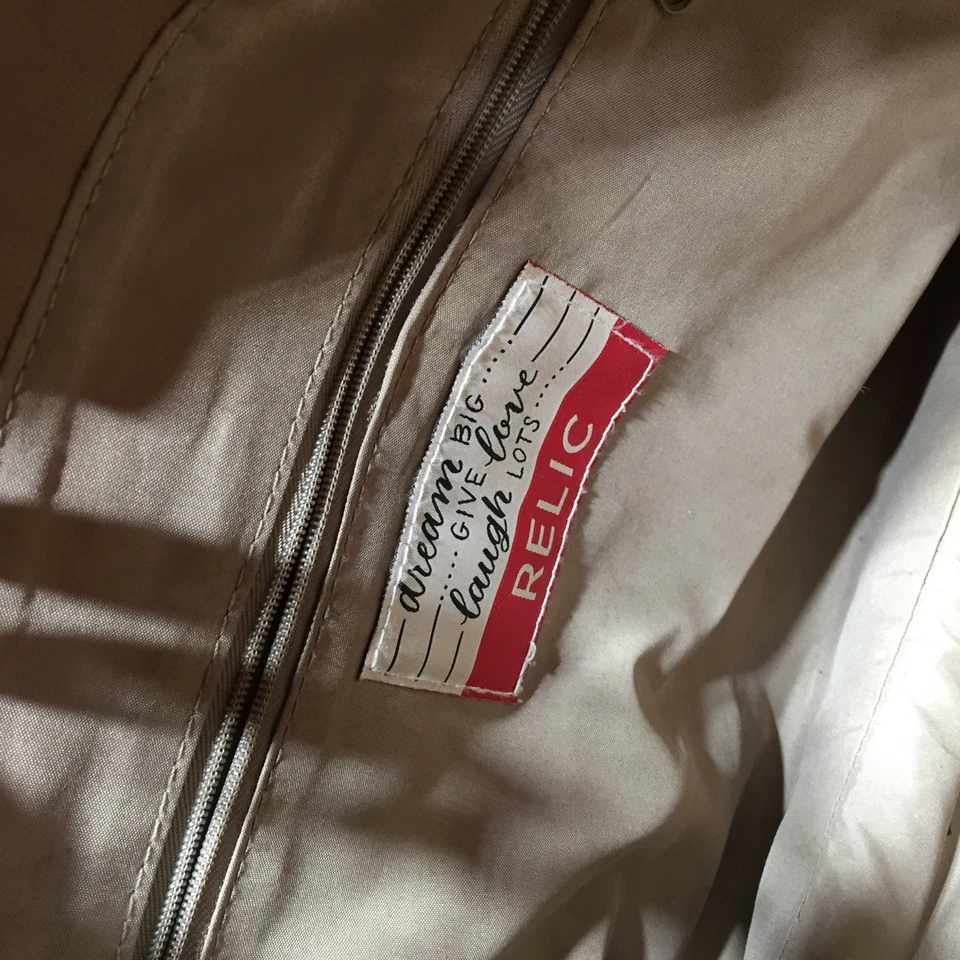 Bolso de Mano Reliquia Floral Marrón Imitación Cuero Asas SIN CORREA PARA EL HOMBRO Foto 4 de 4