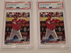 Lot of 2 2018 Shohei Ohtani Rookie Cards Topps Debut #US285 Both PSA 8's NM-MT