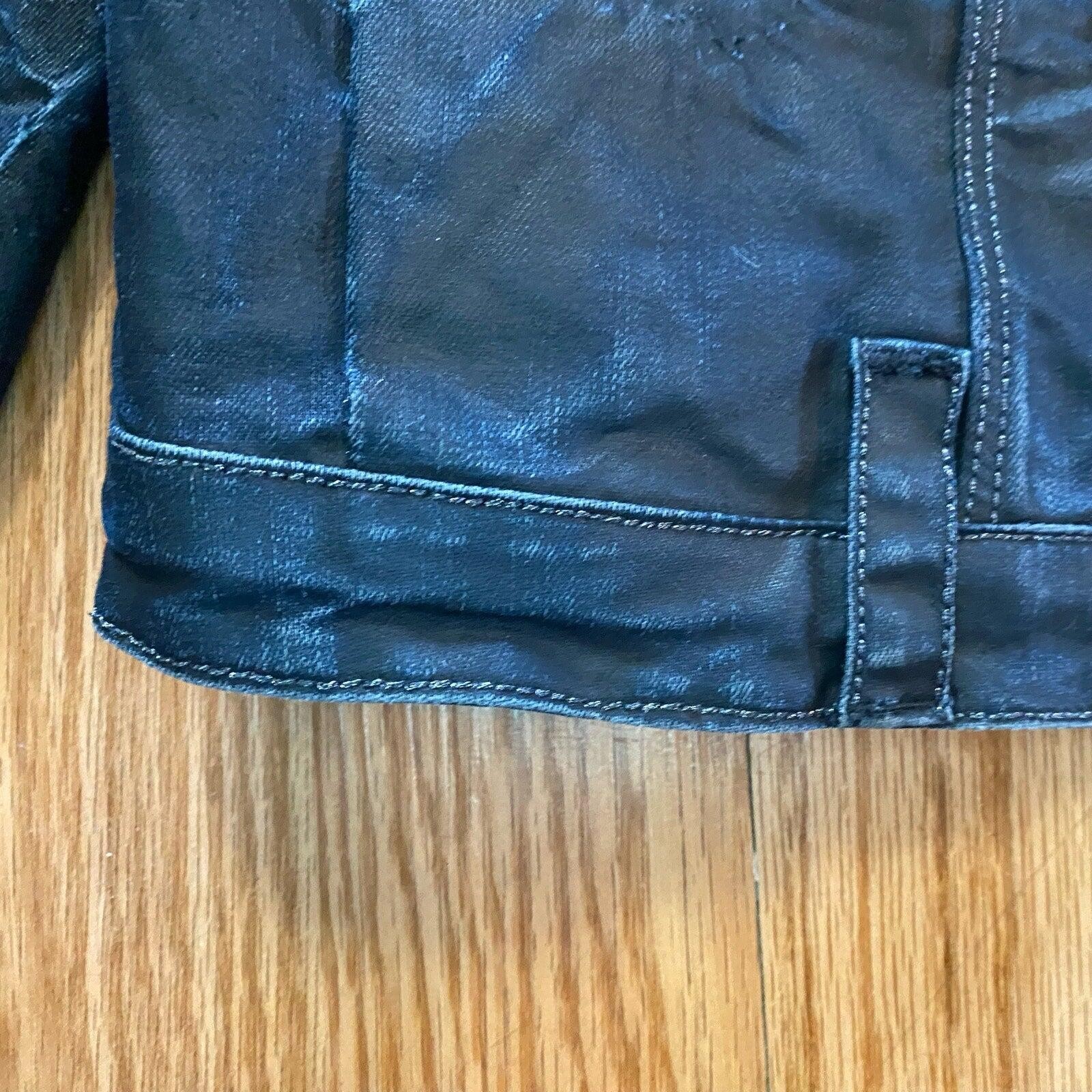 Aventures des Toiles Distressed Blue Denim Jacket Womens M image 8