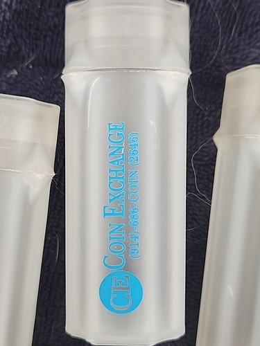 Edgar Marcus (10) Round Clear Plastc (Quarter) Sze Con Storage Tube Holders Wth Screw On Ld - Foto 2