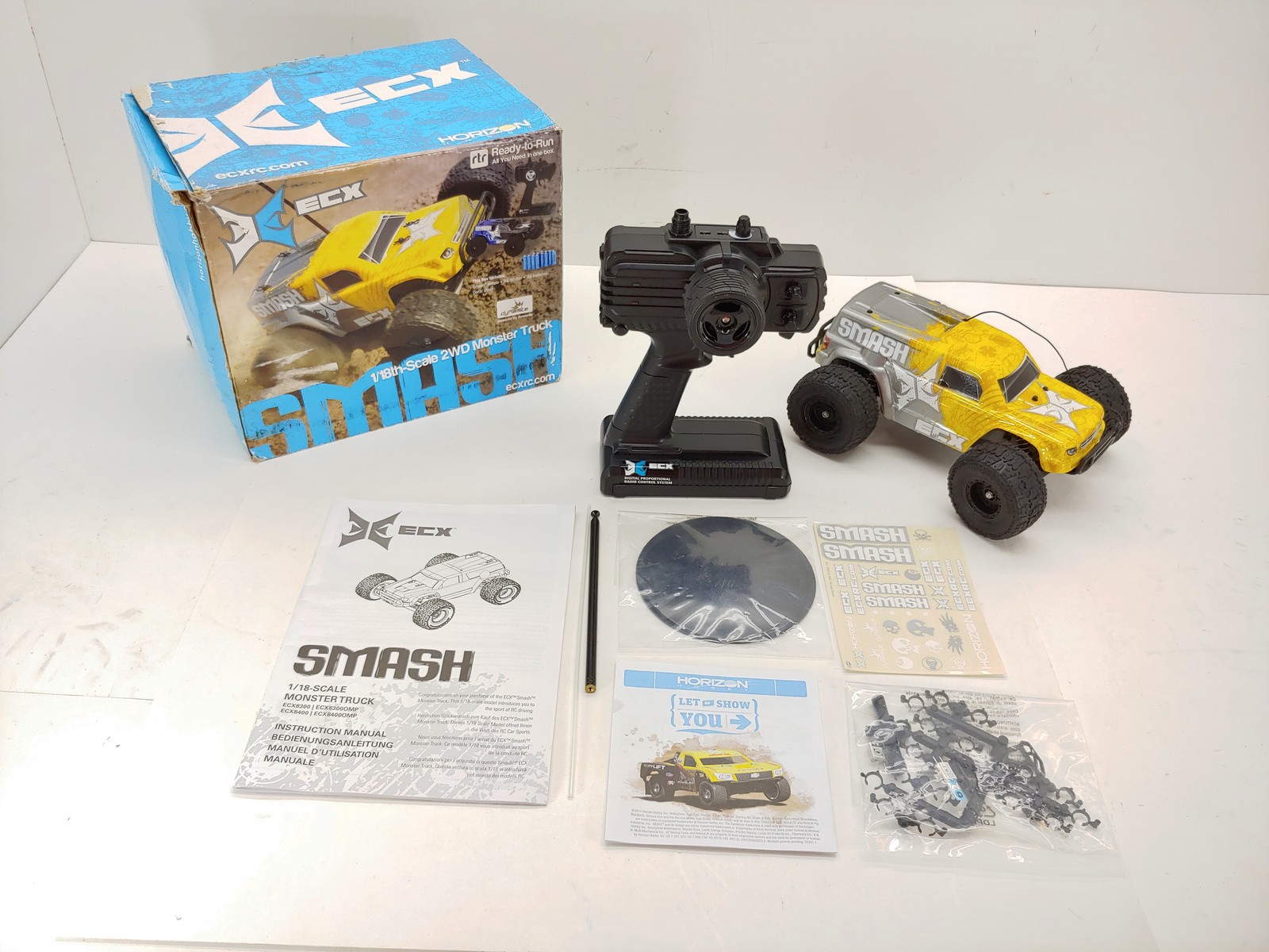 NEEDS WORK: ECX Smash Rare 1/18 Scale Mini RC Monster Truck 