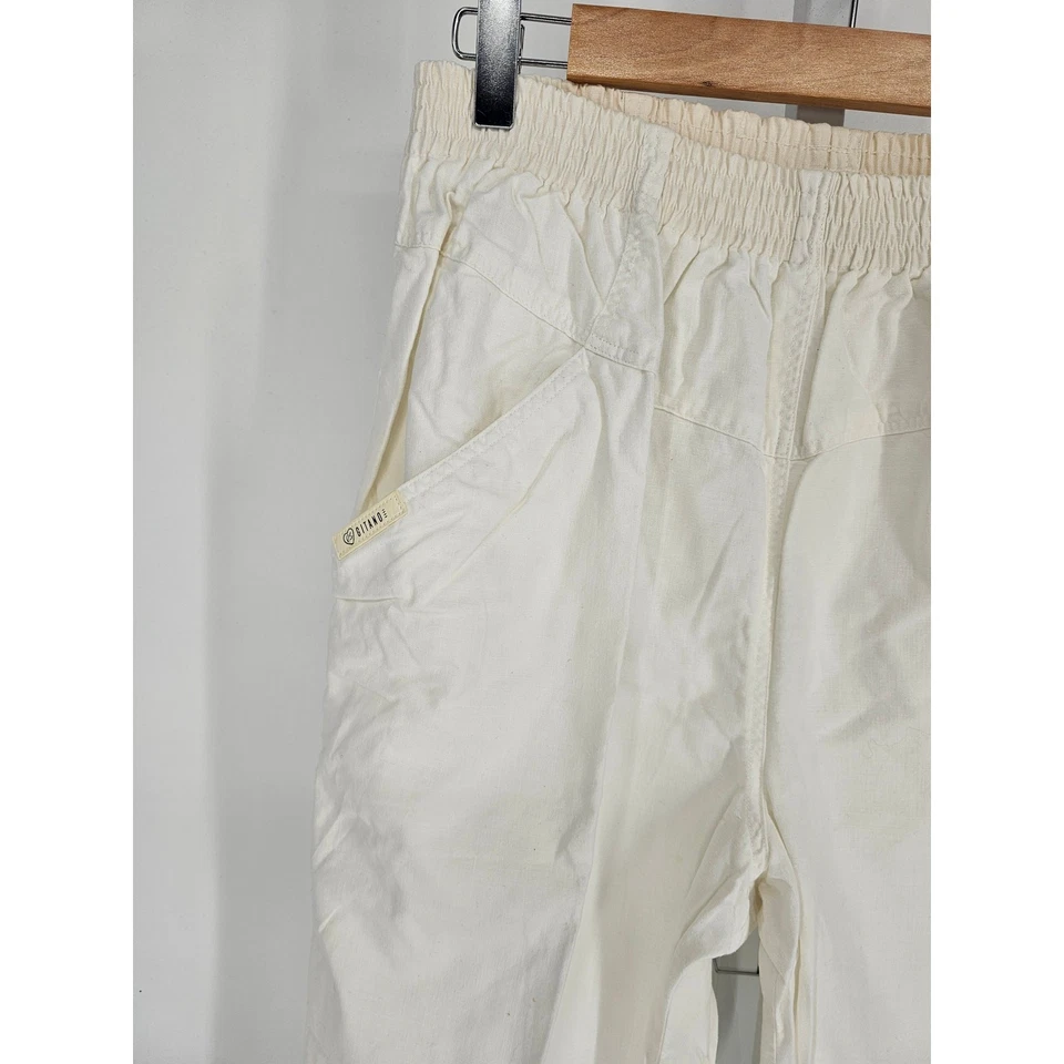 Gitano Women's Straight Leg Cotton White high Rise Elastic Waist Pant Size 16 - Image 2 of 4