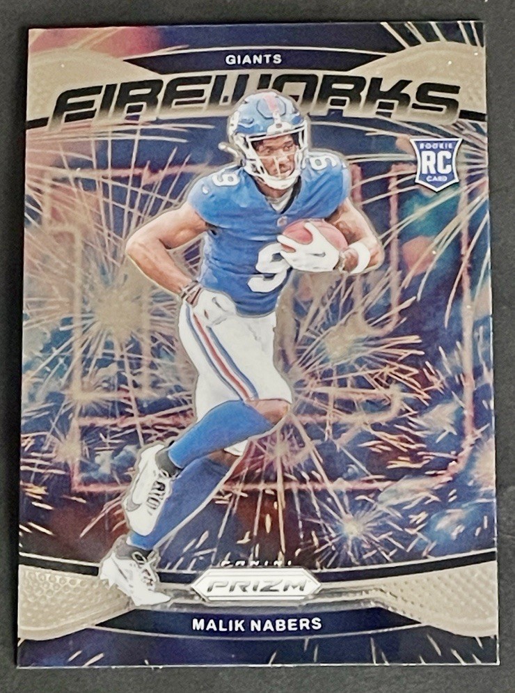 2024 Panini Prizm Malik Nabers Rookie Fireworks RC #21 Giants