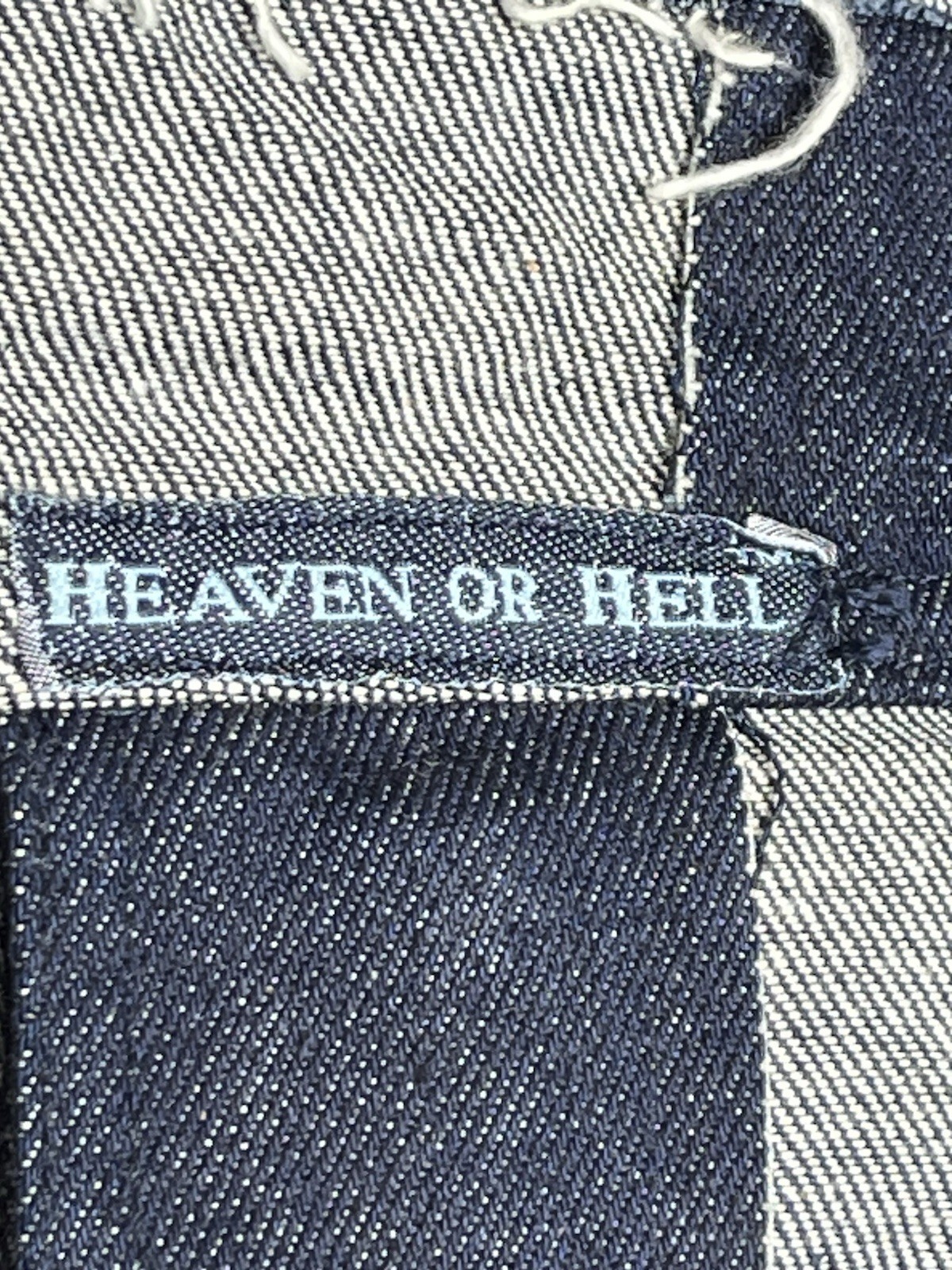 Heaven or Hell Patchwork Denim Jacket Distressed … - image 6