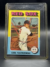 Topps 1975 Baseball Carl Yastrzemski #280 Boston Red Sox Autographed MLB Card