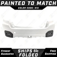 NEW Painted *K1X - White* Rear Bumper Cover for 2013-2017 Subaru XV Crosstrek