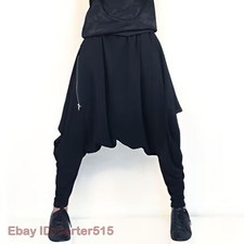 Japanese Baggy Womens Drop Crotch Pants Loose Punk Hip Hop Casual Trousers Pants