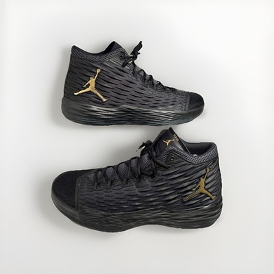 Jordan Melo M13 Black Metallic Gold Size 14 ( No Soles )