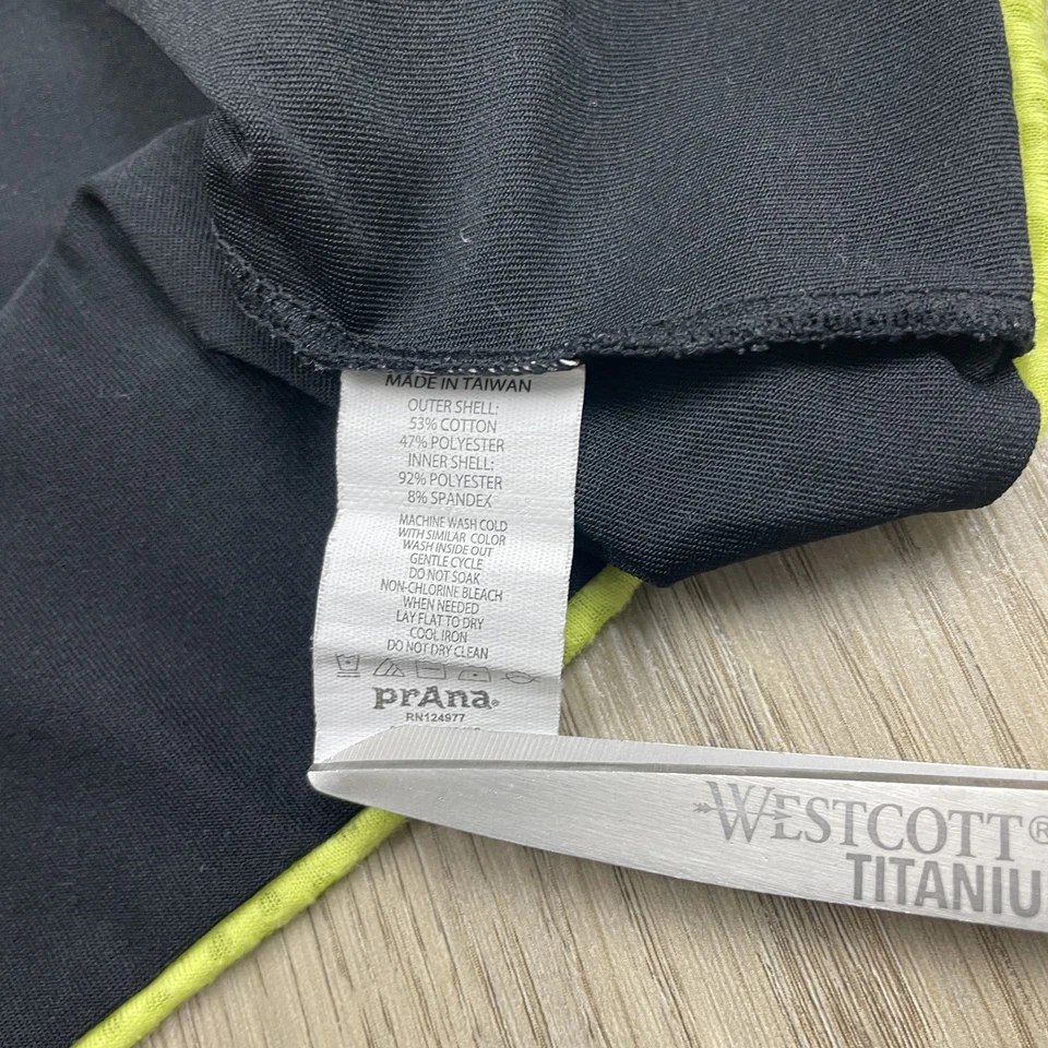 Camiseta sin mangas Prana para mujer XS amarilla verde espalda deportiva sujetador incorporado ropa deportiva gimnasio Foto 4 de 4