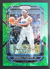 2022-23 Panini Prizm #195 Wendell Carter Jr. Green Sparkle 8/8 BOOK END 1/1 AA61