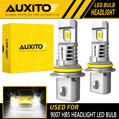 2Pcs 9007 LED Headlight High Low Beam Bulbs 6500K Super White Bright AUXITO EOA - Picture 1 of 11