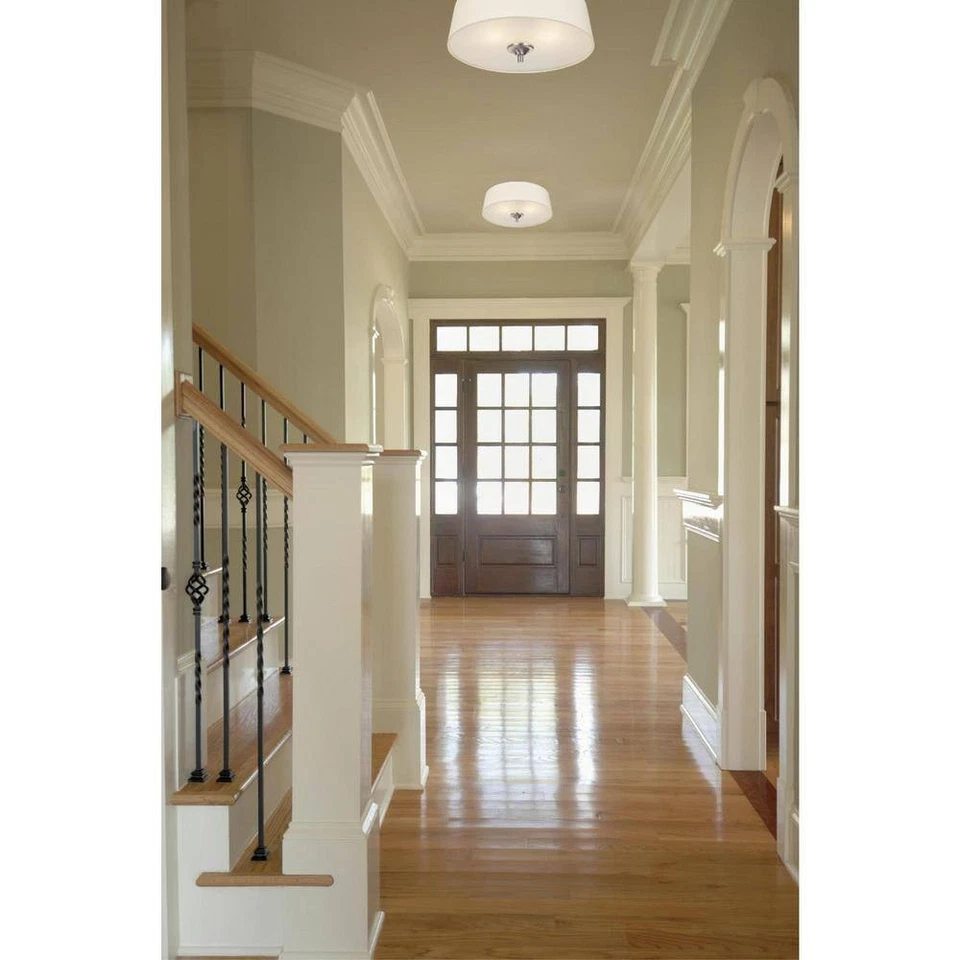 Westinghouse Parker Mews 2灯拉丝镍吸顶灯具 — 第 3/3 张图片