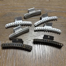 Vintage Wave Lot of 7 Aluminum Hair Claw Clips