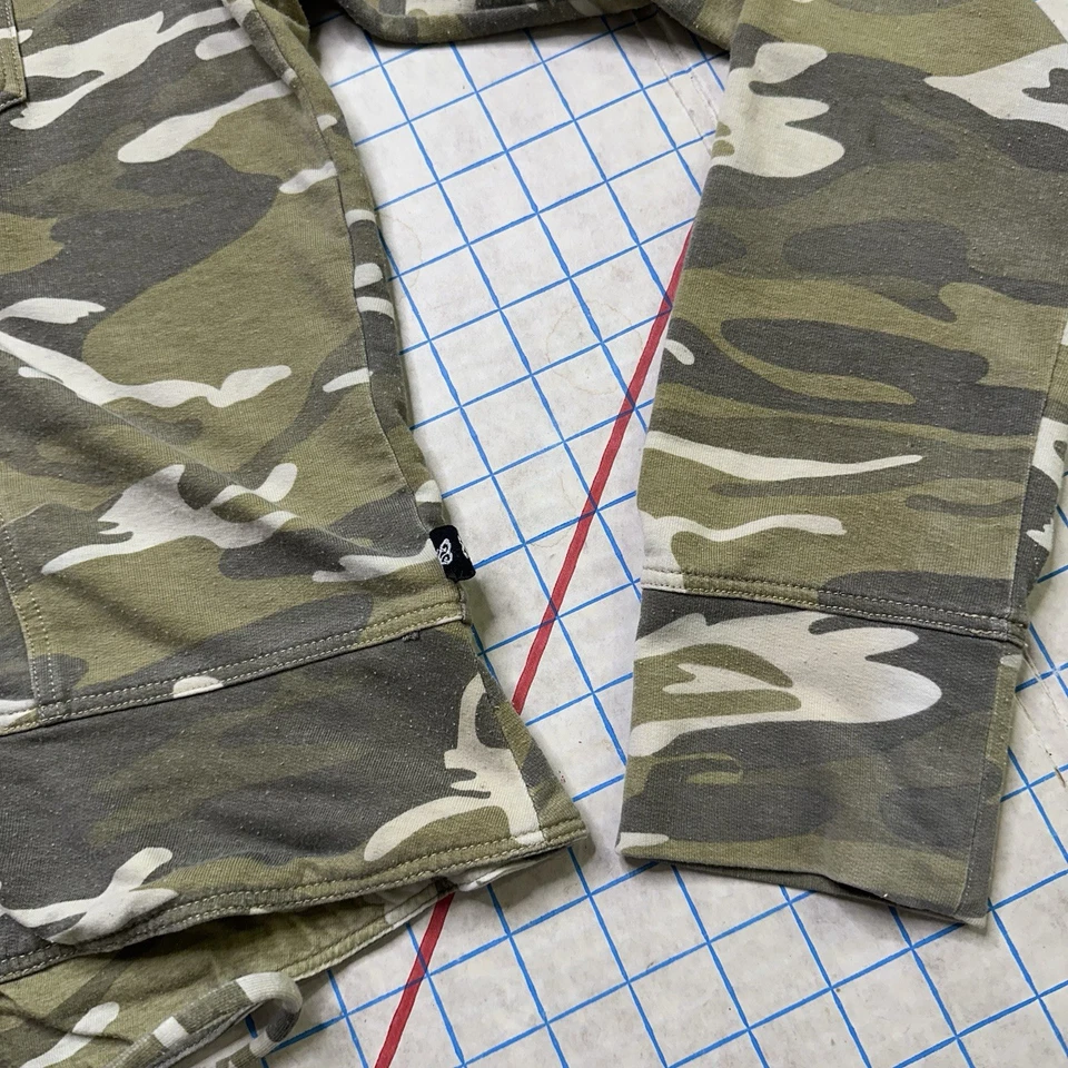 Sudadera con Capucha Autoestima Recortada Desvanecida Camuflaje Cremallera Completa Chaqueta Avant Garde 00s Foto 4 de 4