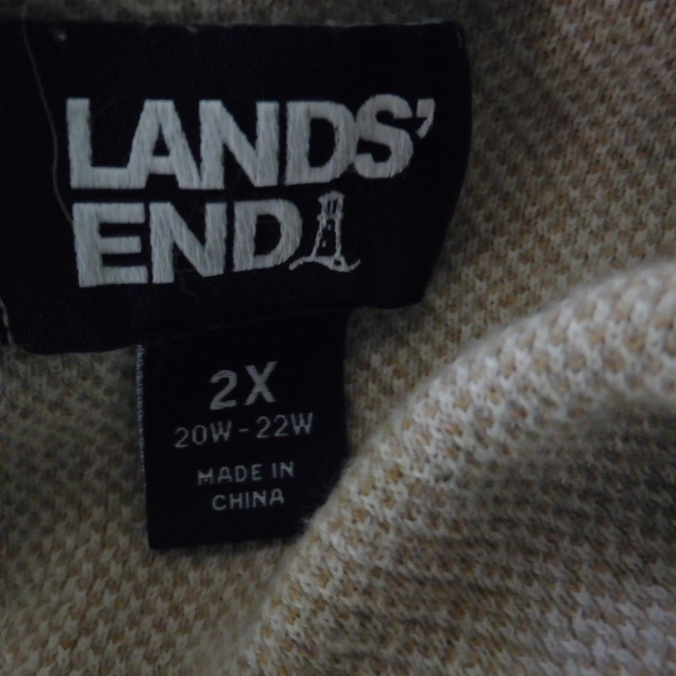 Land's End Womens plaid relaxed long open cardigan academia sz 2X - Image 4 of 4