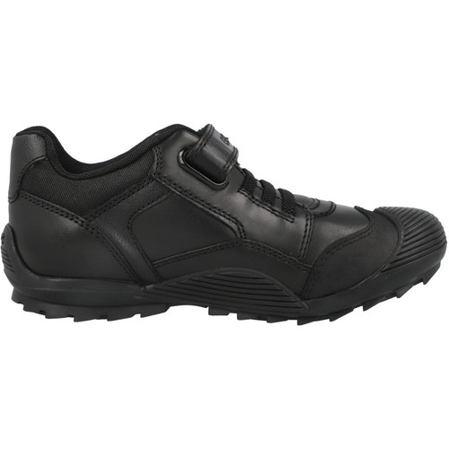 Geox J Savage B Black Leather Boy's Shoe School Uniform Breathable Comfort - Picture 5 of 8
