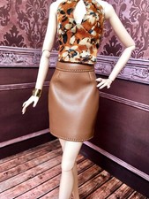 BQ‑ELERA – Faux Leather Mini Pencil Skirt for 12" 1/6 Scale Fashion Dolls