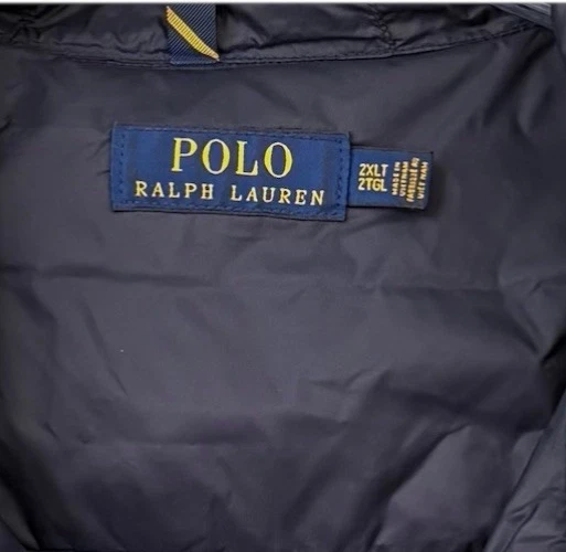 Jaqueta polo Ralph Lauren empacotável acolchoada casaco sem capuz azul marinho tamanho 2XLT - Imagem 3 de 4