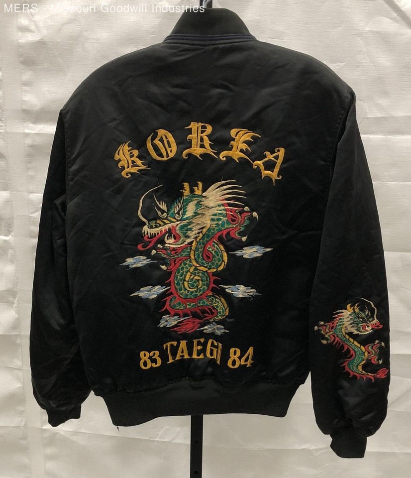 Veste Bomber Sukajan Réversible Dragon - Tailles S à 3XL, Broderie Japonaise, Fait Main En Thaïlande