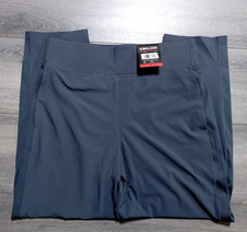 Kirkland Signature Ankle Pant Adult Womens Medium Blue Ribbed Panel Pull On