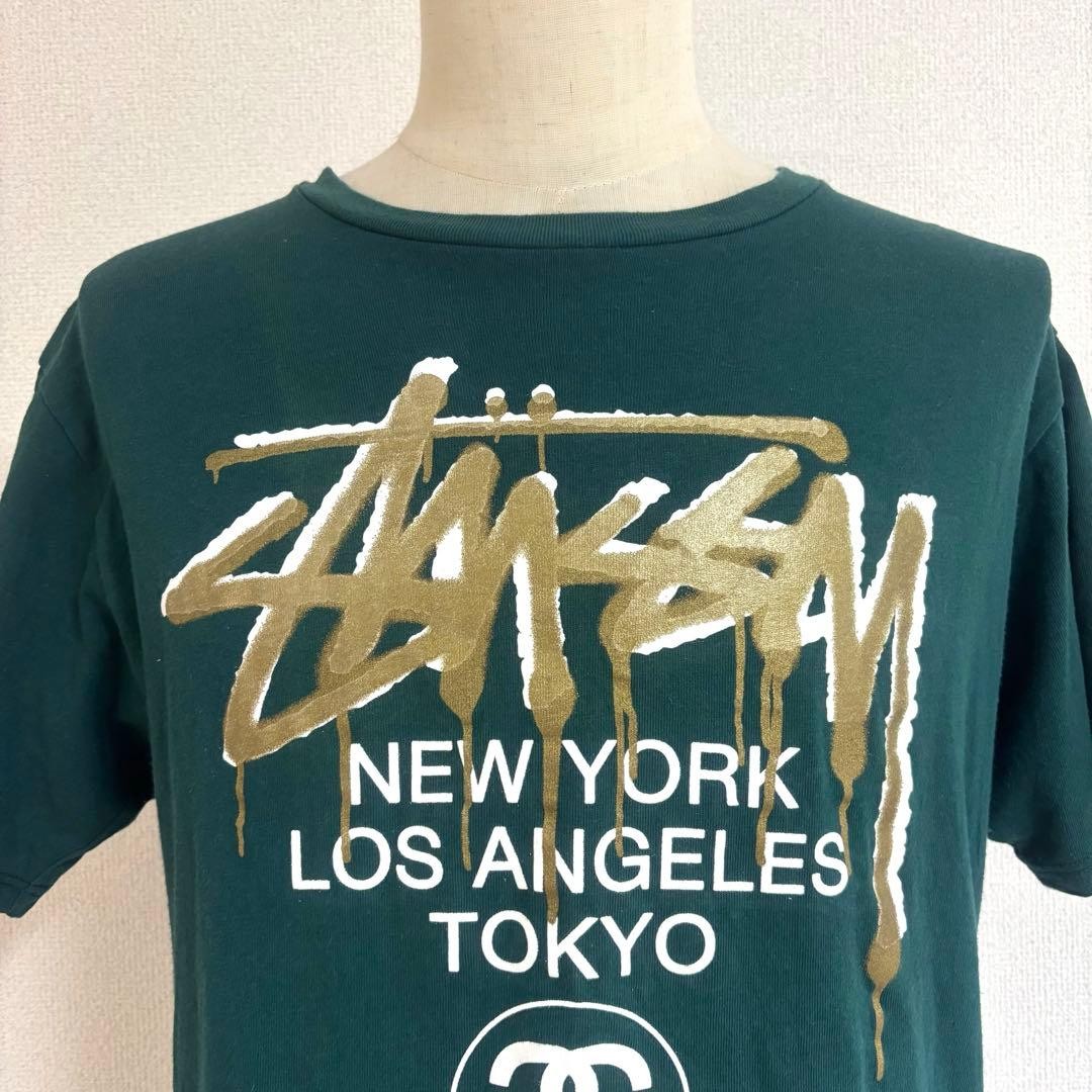 Stussy Stussy Rare Color T-shirt L Dark Green World Tour thumbnail 7